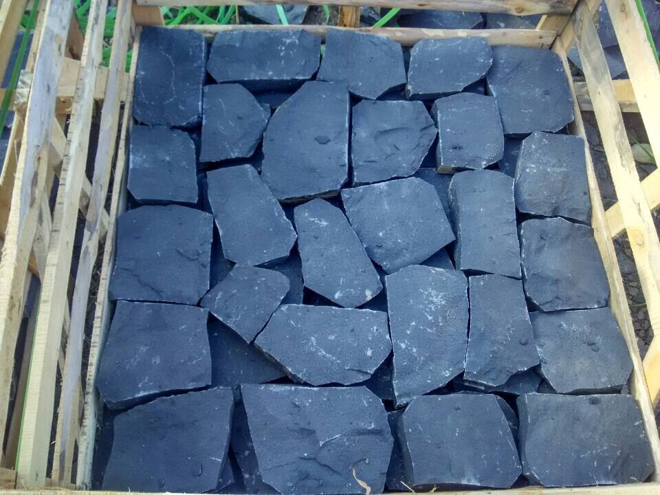黒玄武岩溶岩石異形舗装 問屋・仕入れ・卸・卸売り