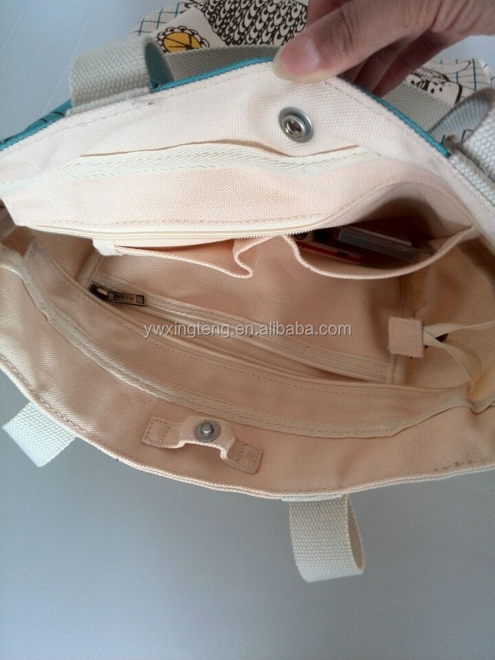 カスタマイズされた高品質2015リサイクルバッグハンドバッグの女性の綿の袋仕入れ・メーカー・工場