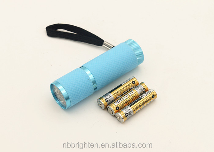 カスタム アルミ ミニ 9 led ポケット懐中電灯で aaa バッテリー 、 安い小さな最高明るい ポケット懐中電灯用販売仕入れ・メーカー・工場