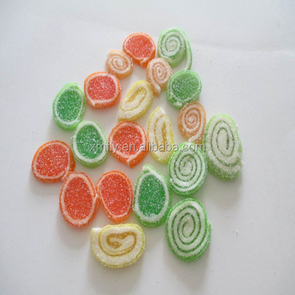 1500g Jar Packing Sugar Coated Vitamins Orange Slices Jelly Candy