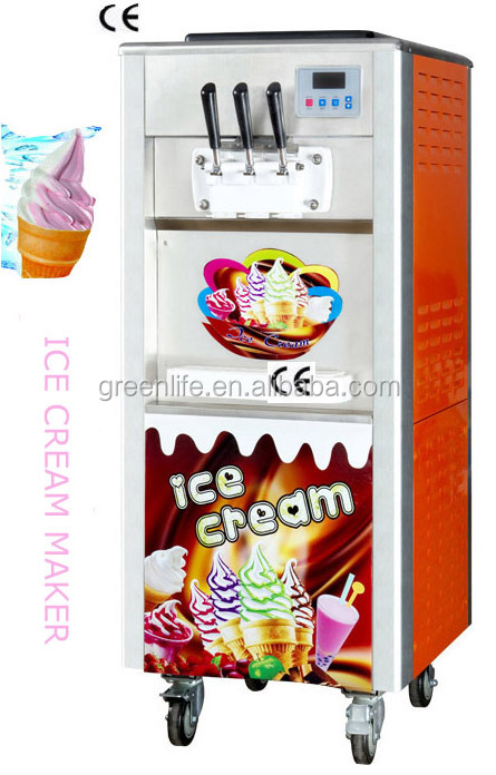 BQL-818 three handles commercial ice cream maker, soft ice cream machine