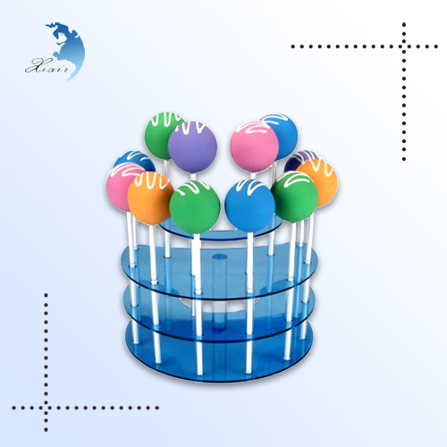Stores Double Tier Ring Shape Desktop Clear Acrylic Lollipop Display Stand