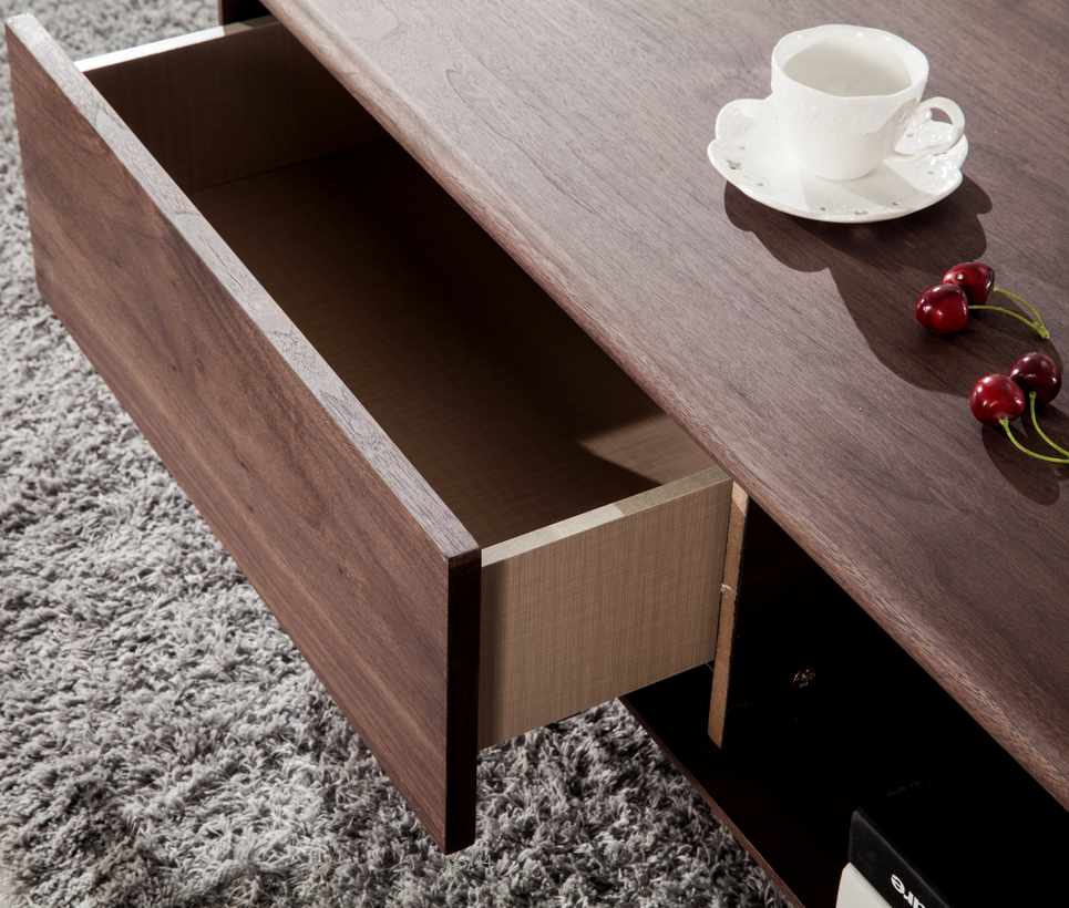 Moderne walnoot kleur houten cafe tafel woonkamer meubels ... Woonkamer set kleur