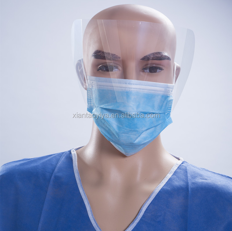 surgical mask with eye shield surgical mask with eye shield