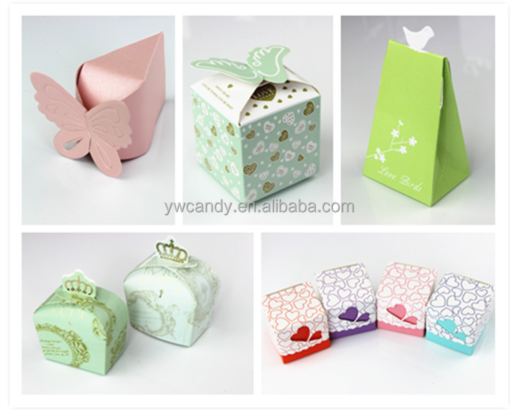 Red Color Glossy Paper Novelty Customized Hallowed out Butterfly Cake Design Wedding/Birthday Party Gift Box Candy Boxes