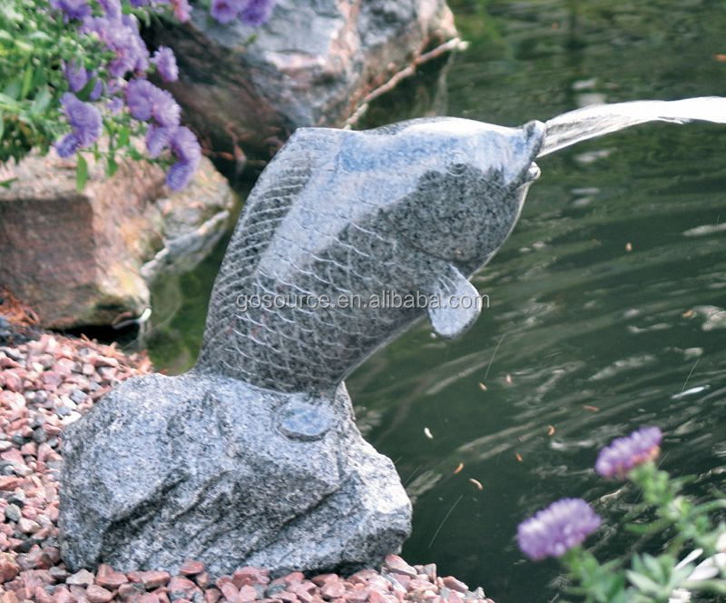 hot sale stone fish fountain garden decor