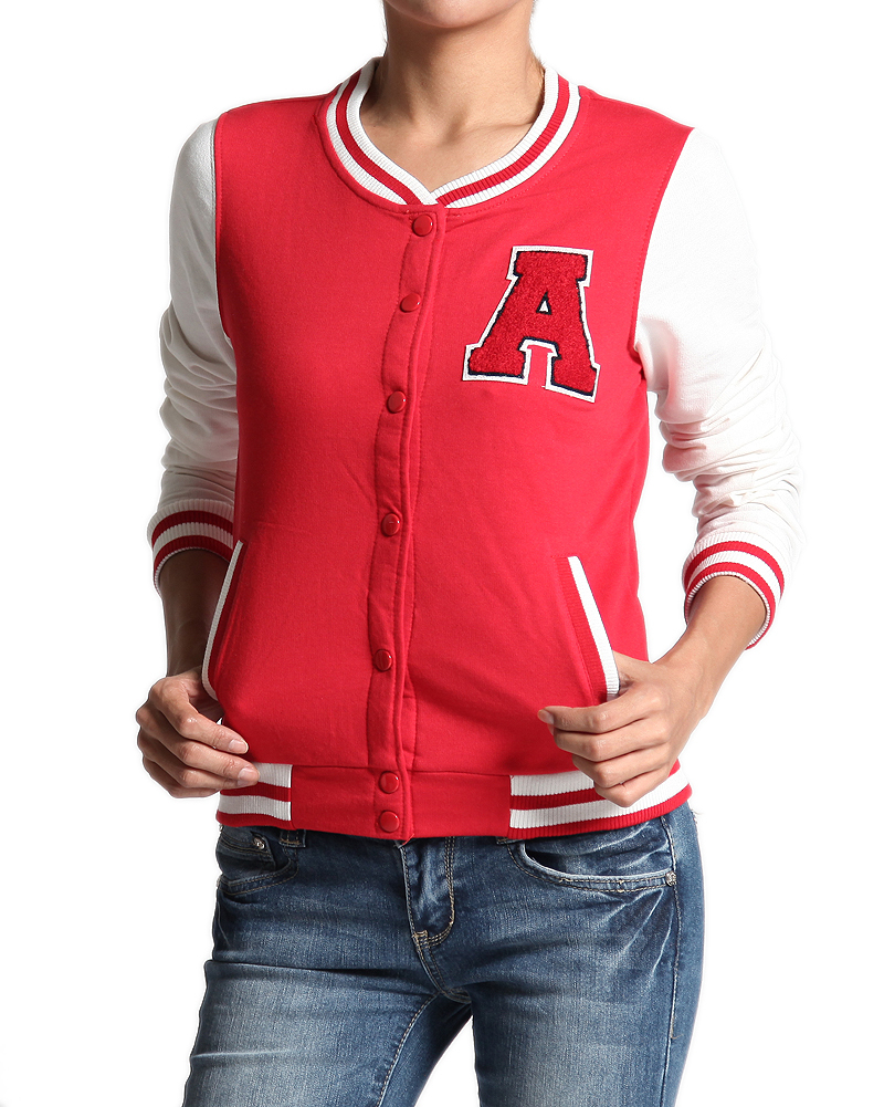 Custom Made Baseball Jacket Woman Red Buy Custom Made Baseball Jacket