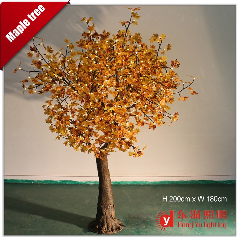 Outdoor Decoration Warm White Autumn Maple Artificial Maple Tree Light
