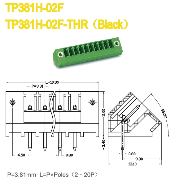 緑のプラグコネクタ電子端末内2pin-20pinメスコネクタ仕入れ・メーカー・工場