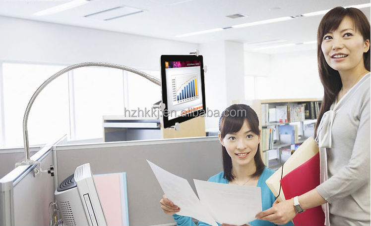 新しいハンズフリーアジャスタブル立って2014年360度タブレットグースネックマウントホルダーipad用ベッドスタンドsk302と電話問屋・仕入れ・卸・卸売り