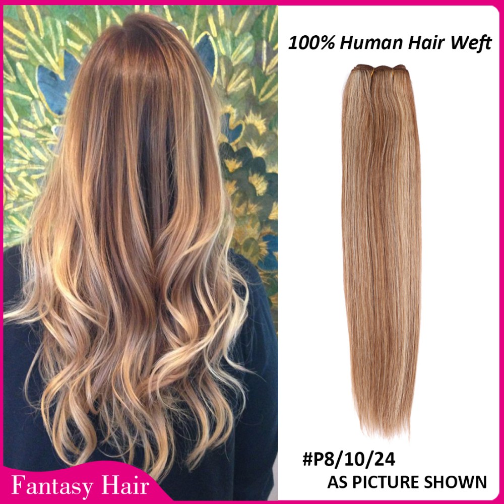 blond,messy p8/10/24 human hair bundle, 100g one bundle light brown blond