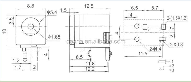 メスのdc電源ジャックのためのdc0028-001仕入れ・メーカー・工場