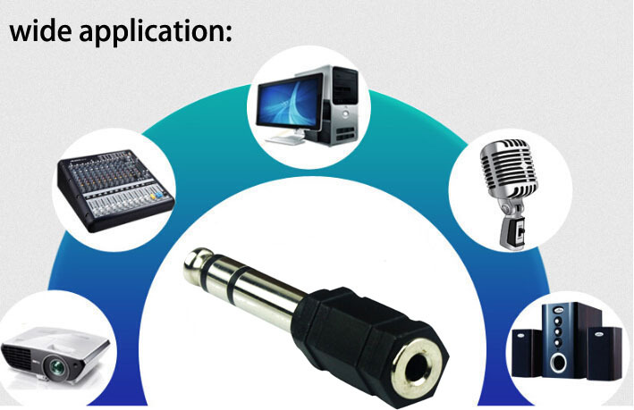 黒6.5ミリメートルに3.5mmステレオオーディオアダプタ仕入れ・メーカー・工場