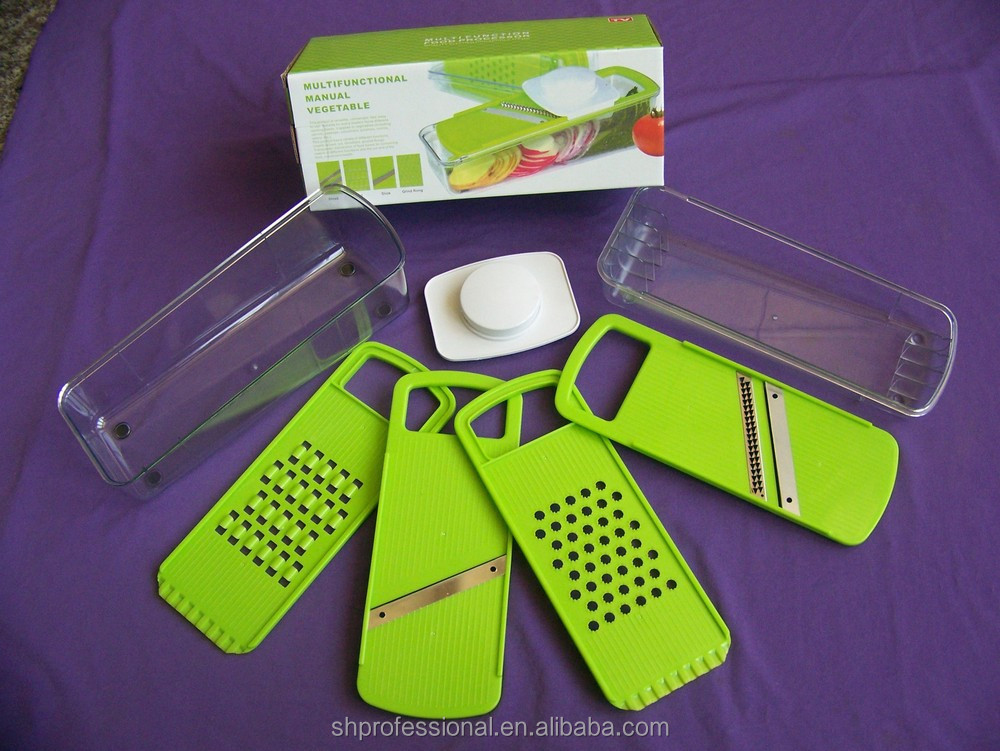 有用な台所用品5多機能なプラスチック製のマニュアル野菜スライサー仕入れ・メーカー・工場