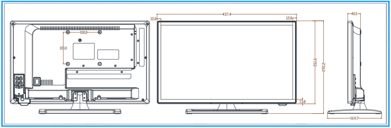 18.5インチパネル19インチledテレビはメディアの再生小型テレビ問屋・仕入れ・卸・卸売り