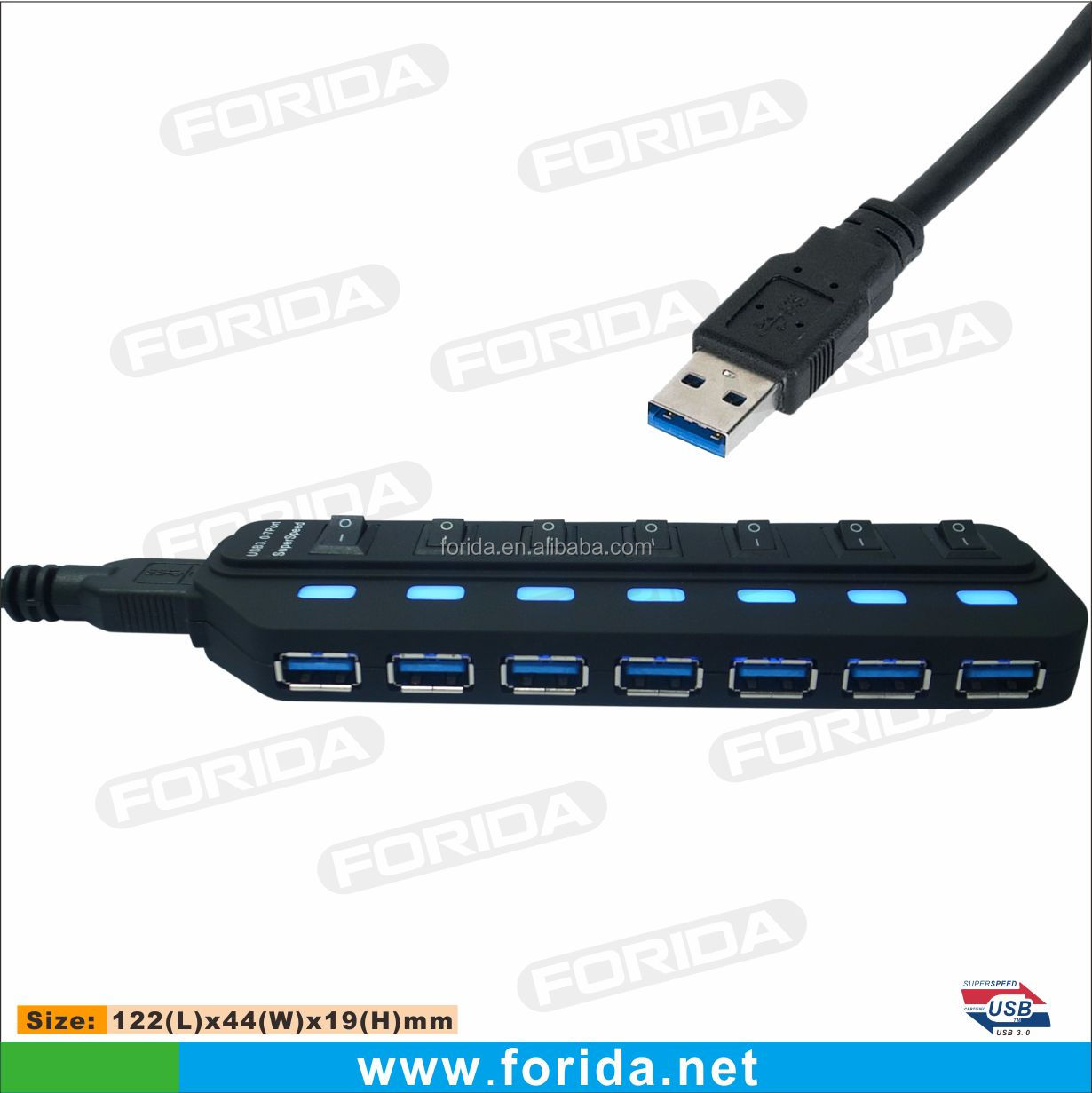 最新マルチ7ポートスイッチ付usbハブusbハブ充電器問屋・仕入れ・卸・卸売り