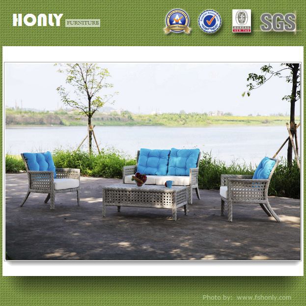 Balcony furniture set rattan garden sofa 4pcs leisure rattan garden sofa set