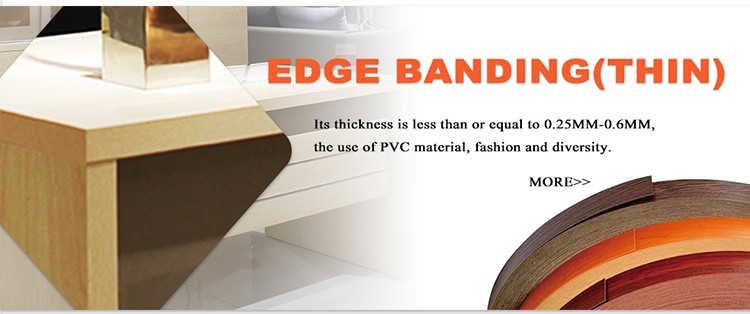 高品質バイカラー/単色/木目アクリルエッジバンディングテープ; 木目pvcエッジバンディング用mdf; Pvcエッジバンドテープ仕入れ・メーカー・工場