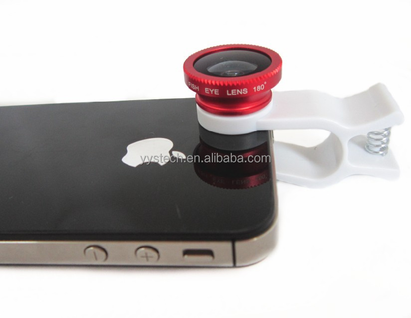 Fisheye Lens Camera Lens Universal Clip Lens for Iphone 4 s / 5s & Samsung with Fisheye Wide-angle Macro