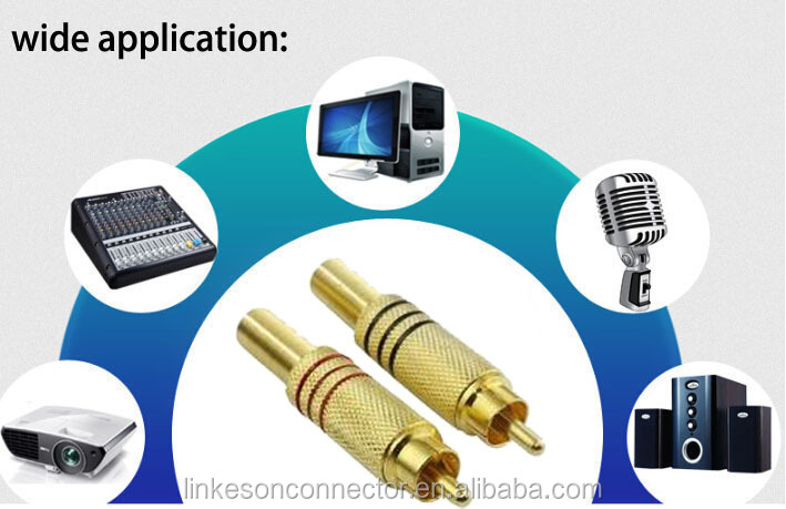 金- メッキオーディオrcaオスプラグコネクタ仕入れ・メーカー・工場
