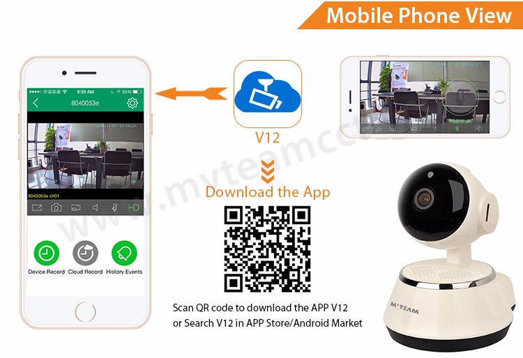 Мини Умный Дом Cloud Motion Detection PTZ Маленький Wi-Fi Ip-камеры Безопасности с Бесплатным Android iOS APP V12