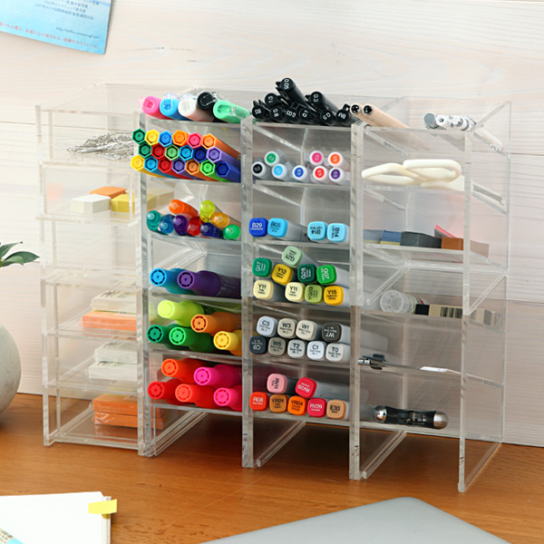 Glowdisplay Clear Acrylic Stackable Storage Drawers Perspex