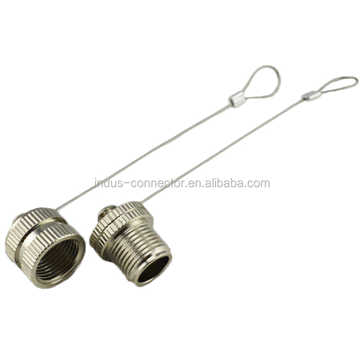 Waterproof Male Female M12 Dust Cap With Chain Buy M12 Cap,M12 Dust
