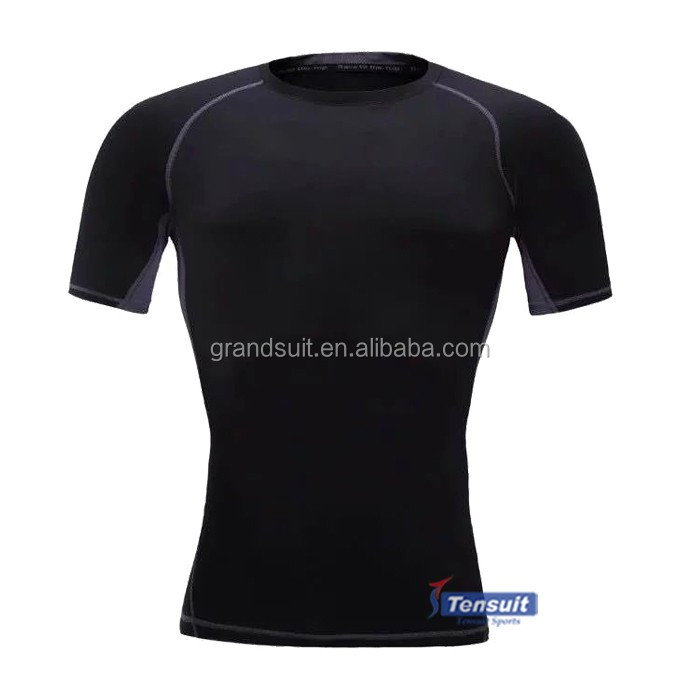 在庫ロットアイテム男性スポーツタイツ熱い販売ポリエステル品質トップスtシャツアパレル用卸売仕入れ・メーカー・工場