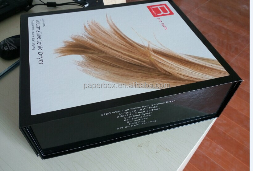 rigid solid paperboard window front magnet box