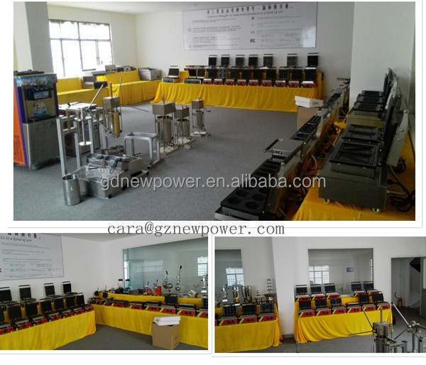 2014 automatic double head waffle stick maker for factory manufacturing with stainless steel covering
