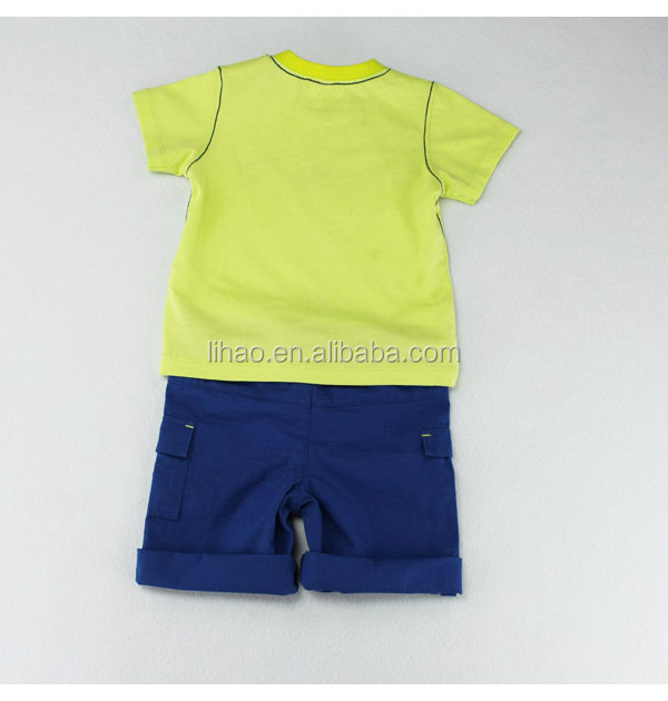 2014年綿100％プリントの赤ん坊の摩耗子供の男の子の服のサプライヤー中国で問屋・仕入れ・卸・卸売り