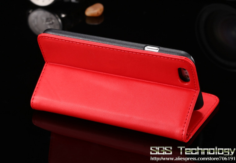 Top Quality Leather Case For Apple Iphone 6 4.7'' Wallet Stand Photo Card Holder Mobile Phone