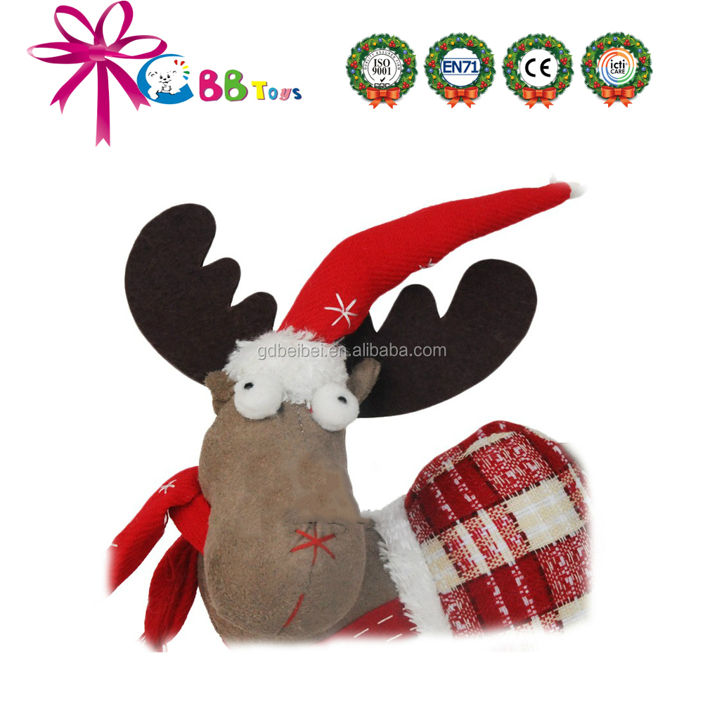 christmas ornament plush reindeer/cute decoration santa