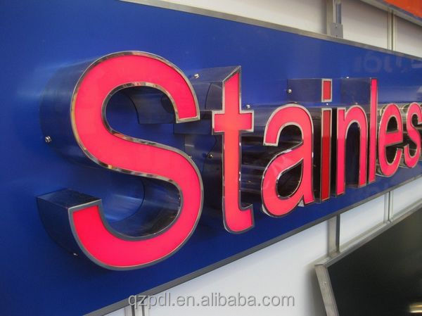2016 pdlステンレス鋼フロント点灯led手紙屋外使用するため仕入れ・メーカー・工場
