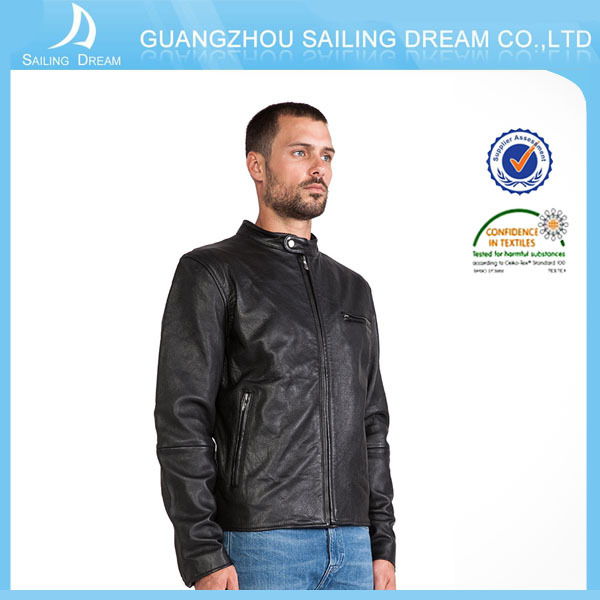 高品質の男性の革のジャケット2015陶磁器の卸売のための仕入れ・メーカー・工場