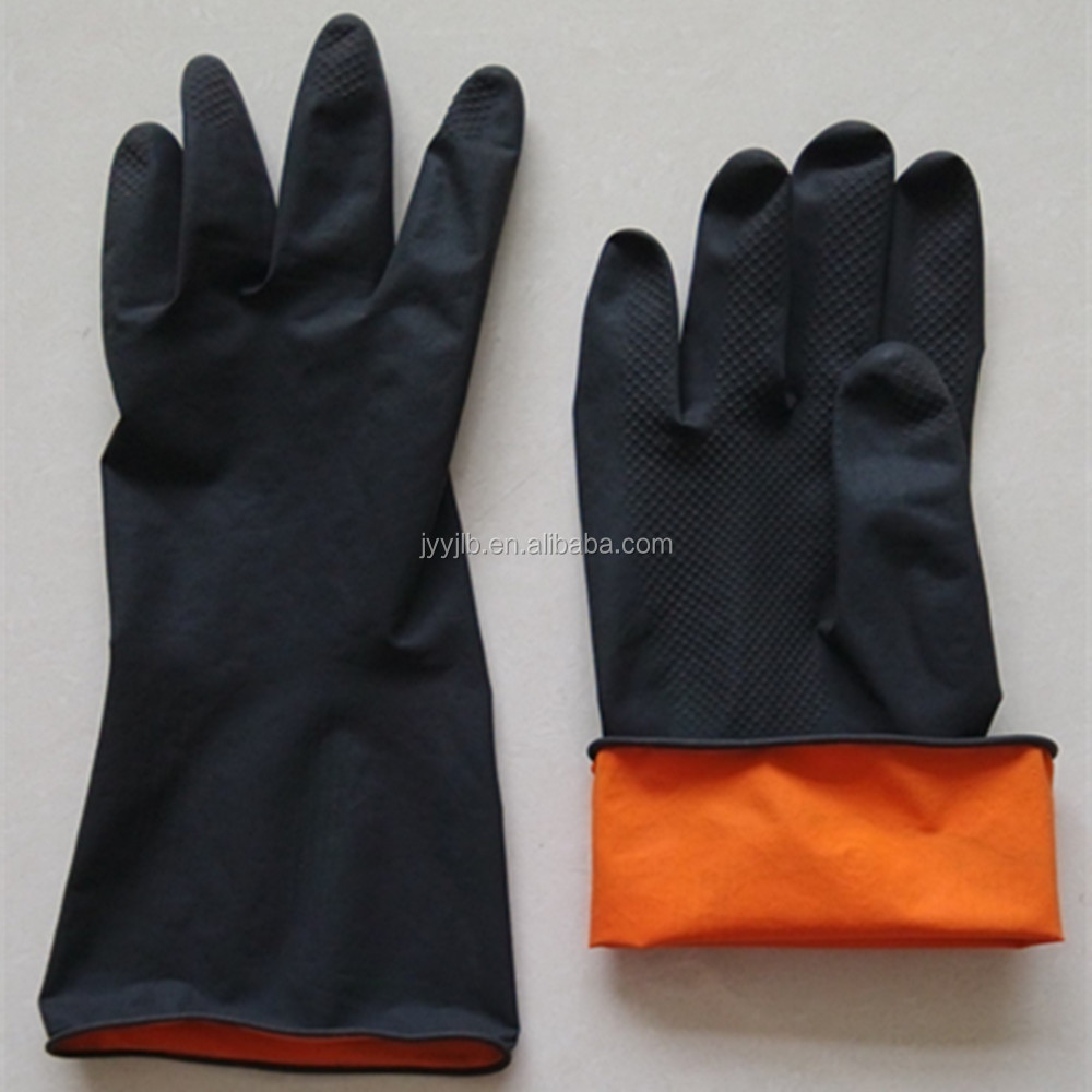 Black Heavy Duty Latex Rubber Industrial Gloves Buy Rubber Latex