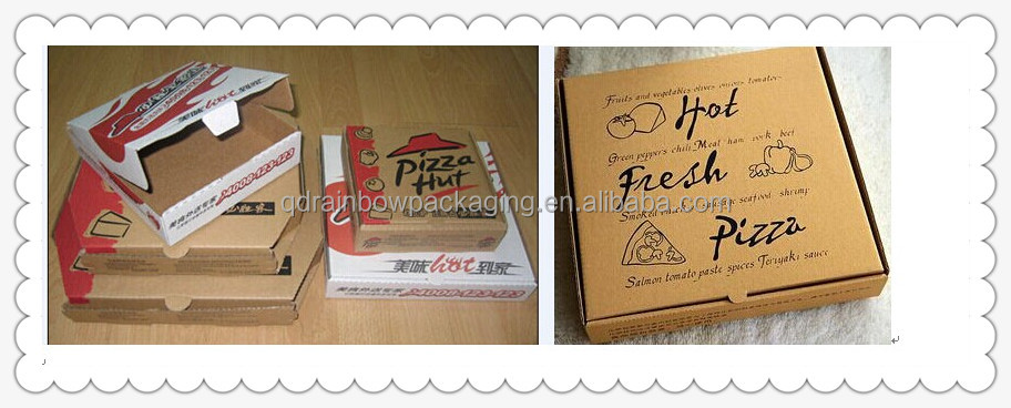 White inch Pizza box,wholesale and custome pizza box
