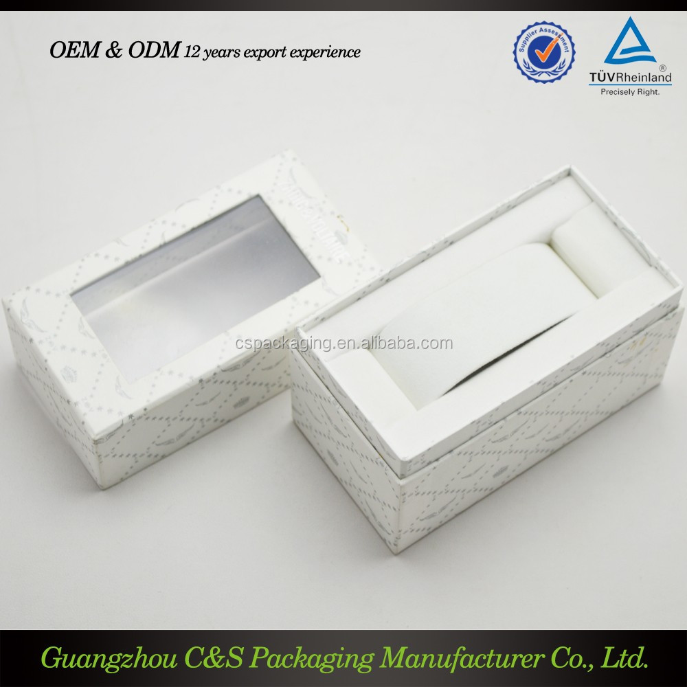 New Design See Through Window Lid Paper Jewelry Gift Box For Watch