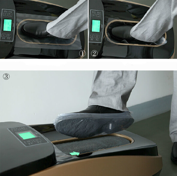 Termo retráctil automático sanitaria de la cubierta del zapato de la máquina