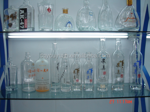 china 750 ml clear empty vodka glass bottle