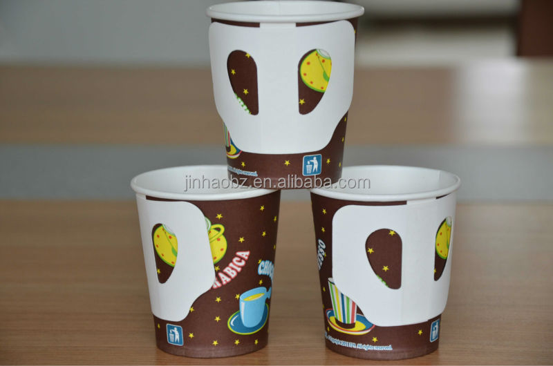 Customized handle paper cup to hot drink paper cup with handle