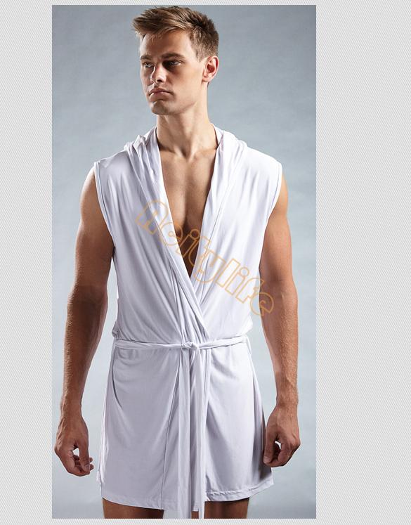 Men Robes Bathrobe Plus Size Man Robe For Man Mens Sexy Sleepwear...