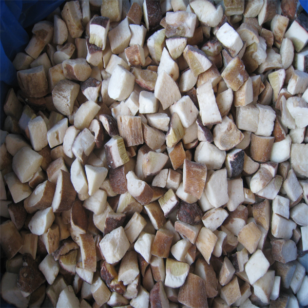 2015 crop frozen boletus edulis mushroom half cut