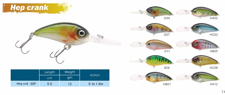 Cl0415.5センチメートル12gディープダイビングクランクベイトルアー釣り深層水のための仕入れ・メーカー・工場