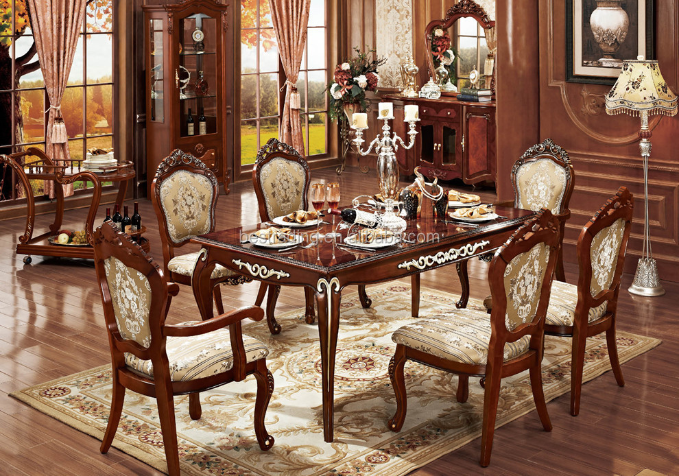 Extendable dining table muebles clásicos de madera tallada mesas ...
