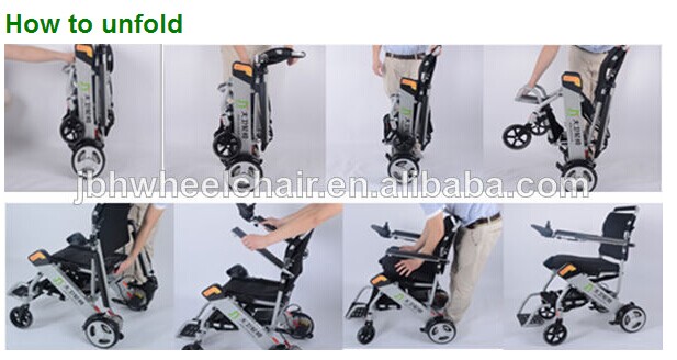 Folding lightweight power wheelchair with lithium battery