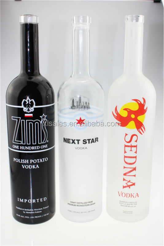 750 ML CRYSTAL GLASS BOTTLES FOR GIN/RUM/WHISKY