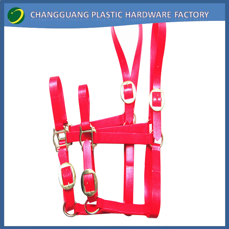 11red pvc horse halter