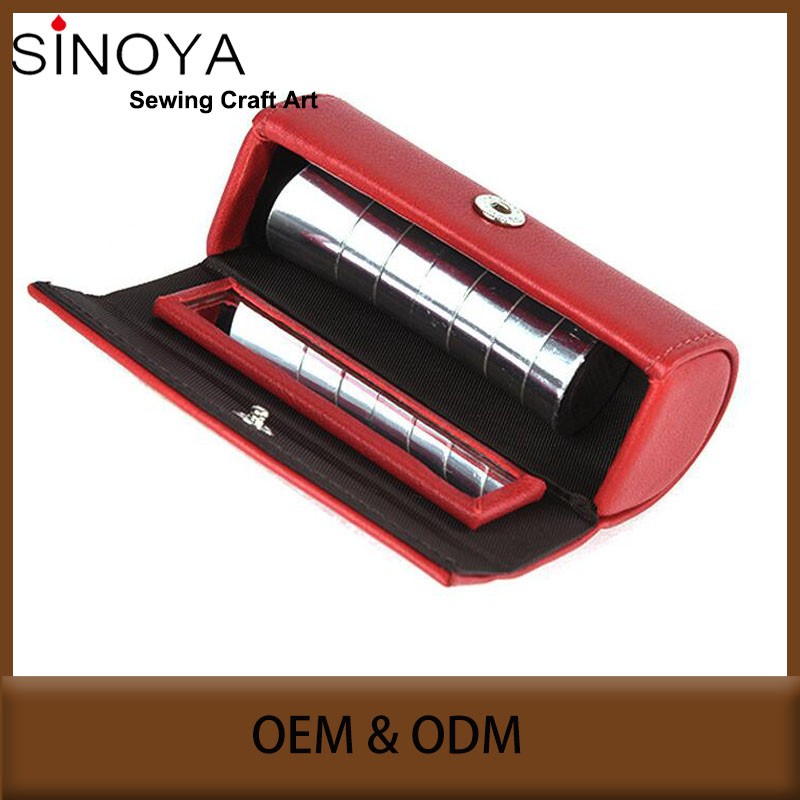 Luxury Cosmetic Leather Lipstick Case With Mirror Portable Buy