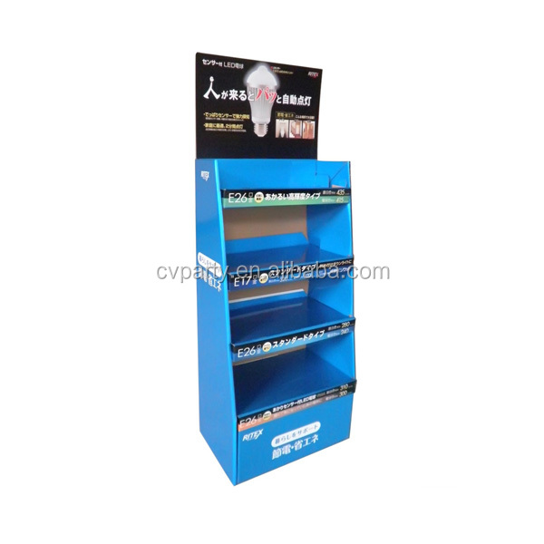 cardboard display shelf rack retail champagne display
